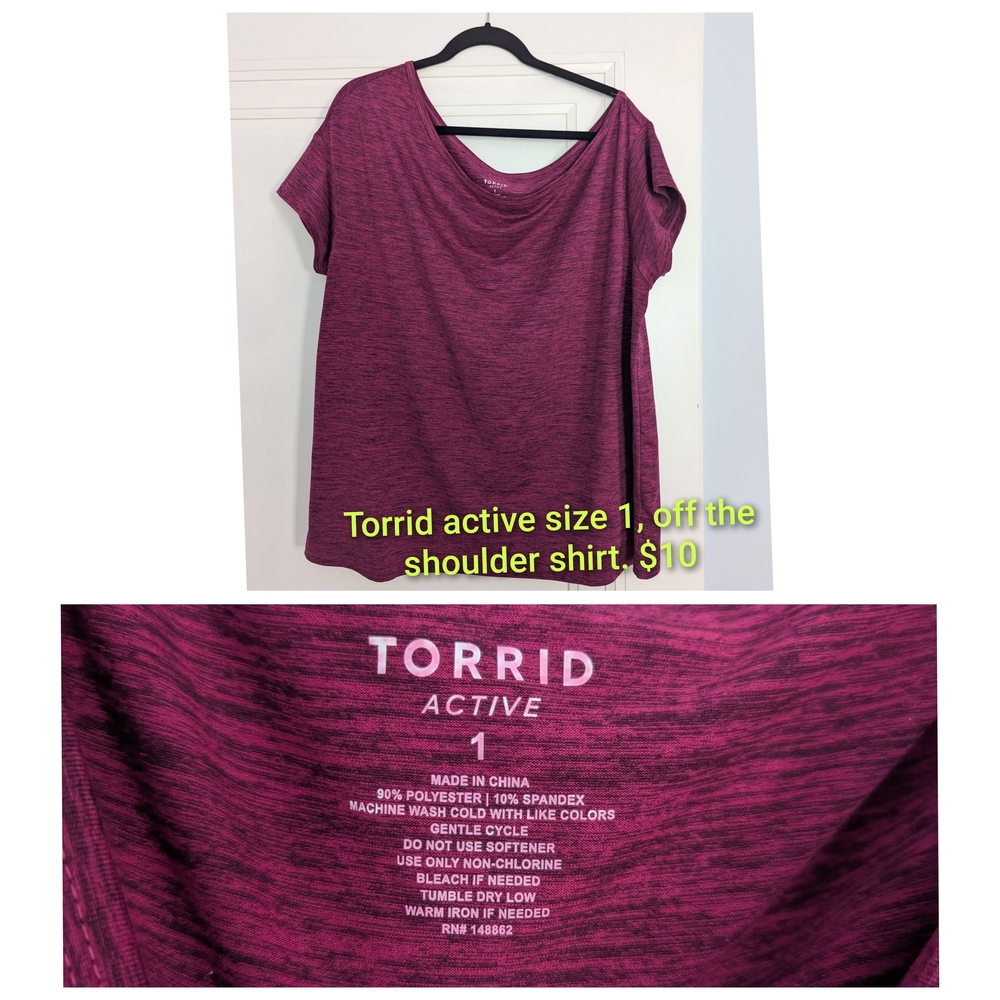 Torrid Active Women's Off-Shoulder Top - Purple